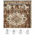 thumbnail image 5 of Retro Ethnic Bed Skirt Tribal Boho Brown Vintage Oriental Bed Skirts Queen Size 16 Inch Drop, Wrap Around Dust Ruffle&nbsp;Bedskirt with Adjustable Elastic Belt for Queen Size Beds, 5 of 7