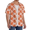 thumbnail image 2 of Kdxio Men's Hawaiian Shirt for Men Short Sleeve Shirt Maple Leaves A Summer Casual Holiday Beach Button Down T-Shirts, 2 of 5