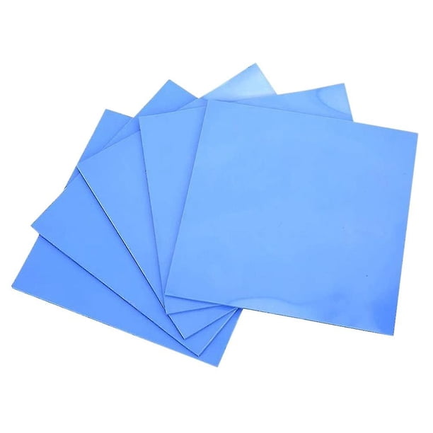 5 almohadillas de silicona conductoras térmicas de 100x100x1,5 mm, para computadora portátil