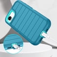 thumbnail image 5 of Petocase Case For iPhone 16e (2025) / iPhone 17e (2026) Case,Stripe Heavy Duty Shockproof Dust/Drop Poof 3 Layers Protection Rugged Cover Case 6.1 inch,Green, 5 of 7