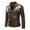 Brown, variant on IROINNID Men's Faux Leather Turndown Lapel Long Sleeve Solid Color Leisure Autumn Winter Motorcycle Jacket Coat Outwear & Jackets