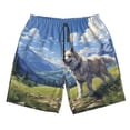 thumbnail image 5 of Goofa Blue Sky Dog Printed Mens Swim Trunks Summer Quick Dry Short Beach Swimwear Bathing Suits-3X-Large, 5 of 9