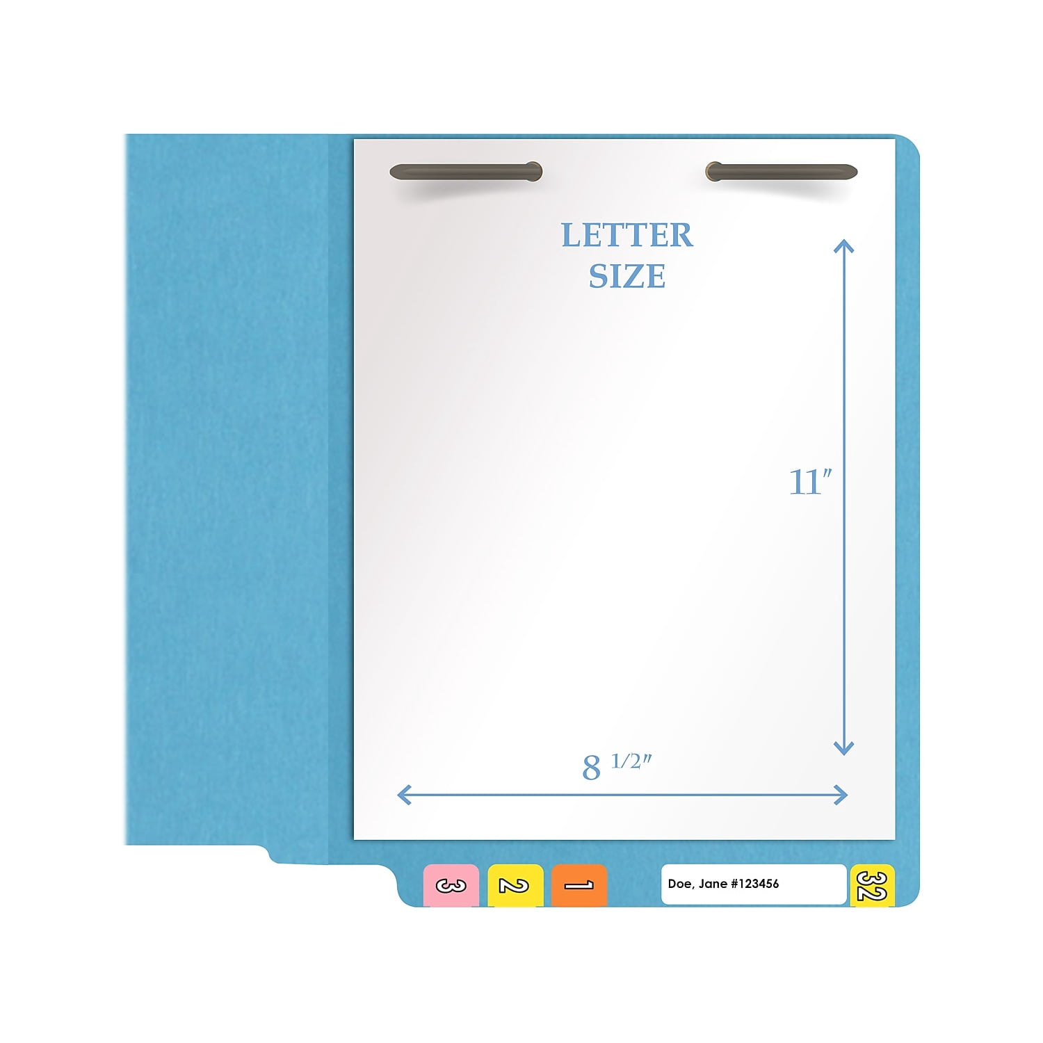 Medical Arts Press Heavy Duty End Tab File Folder Straight-Cut Letter Size Blue 40/Box (S-09461-DBL)