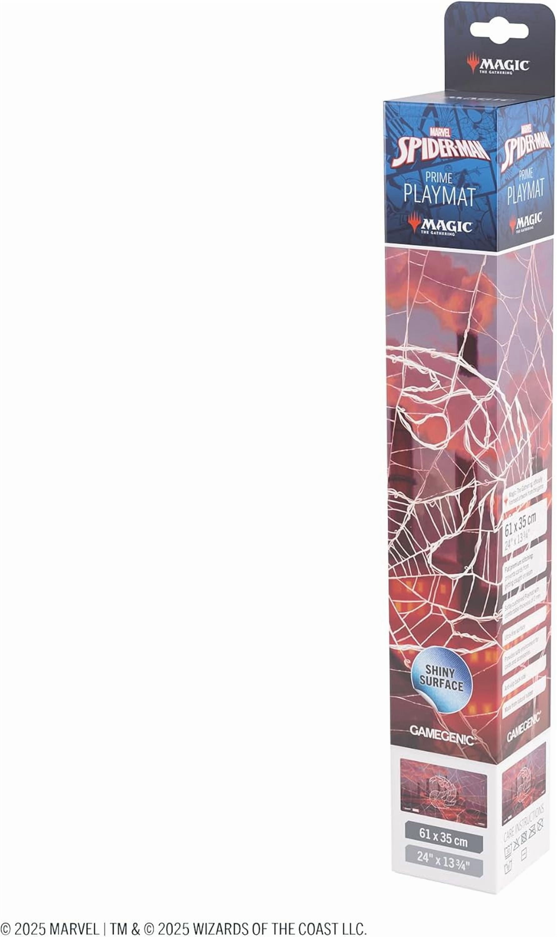 Gamegenic Magic: The Gathering Marvel's Spider-Man Mountain Shiny PLAYMAT - Premium 61x35cm Game Mat with Shiny Surface, Cushioning, Anti-Slip Back & Flat Stitching, Official MTG Accessory