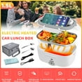 thumbnail image 4 of MDHAND 1.5L Electric Lunch Box, 12V/24V/110V Portable Food Warmer, 304 Stainless Steel, Leak Proof, with Fork & Spoon, 4 of 7