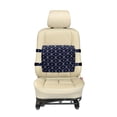 thumbnail image 4 of Geometric Lumbar Pillow, Ornamental Nautical Themed Image with Marine Motifs Aquatic Elements, Soft Back Cushion for Office Chairs with Adjustable Straps, 14" x 13", Dark Blue and White, by Ambesonne, 4 of 7