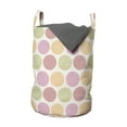 thumbnail image 1 of Colorful Laundry Bag, Abstract Pattern from Lines in Circles Shape with Cactus Images, Basket with Handles Drawstring Closure for Laundromats, 13" x 19", Avocado Green and Multicolor, by Ambesonne, 1 of 4