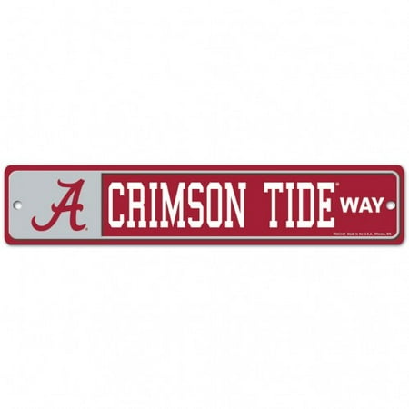 Alabama Crimson Tide Official NCAA 4 inch x 17 inch Plastic Street Sign by WinCraft