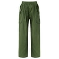 thumbnail image 7 of renvena Girls Cargo Pants Street Hip Hop Dance Trousers Athletic Hiking Sports Jogger Sweatpants 5-14 A Army Green 10, 7 of 7