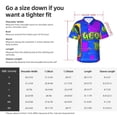 thumbnail image 5 of Lsque Geometry Dash Pattern Hawaiian Shirt for Men Unisex Summer Beach Casual Short Sleeve Cotton Linen Button Down Shirts-Large, 5 of 6