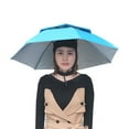 thumbnail image 6 of Worallymy Fishing Umbrella Hat Hiking Beach Camping Headwear Cap Foldable Sunscreen Shade Head Umbrella, 6 of 6