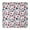 Red White Blue, variant on Striped Baseball Items Pattern Square Fitted Tablecloth with Elastic Edge,Square Table Cover,Washable Elastic Table Cover for Home Kitchen Party Decor 34"x34"