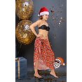 thumbnail image 3 of LA LEELA WoMen's Christmas Tree Beach Santa Sarong Bikini Coverups Wrap Swimwear Party Swim Cover Up Wraps for Women One Size Allover Santa Face, Red, 3 of 6