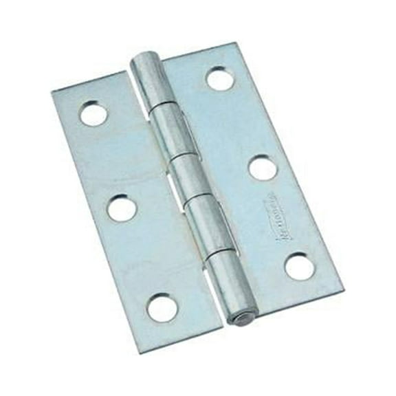 National Hardware N146-365 Door Hinge, Square Corners, Permanent Pin, Zinc, 3 In. - Quantity 20