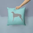 thumbnail image 2 of Carolines Treasures BB3696PW1414 Scottish Deerhound Checkerboard Blue Fabric Decorative Pillow, 2 of 4