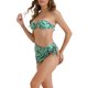 thumbnail image 4 of INSPIRAR CHIC Conjuntos de Bikini de Flores para Mujeres de 3 Piezas con Espalda Atada, Parte Inferior Triangular, Trajes de Baño en Verde Medio, 4 of 5
