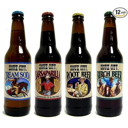 (Mix Case) Sioux City Soda Variety -Mix of 4 Flavors (12 Pack)