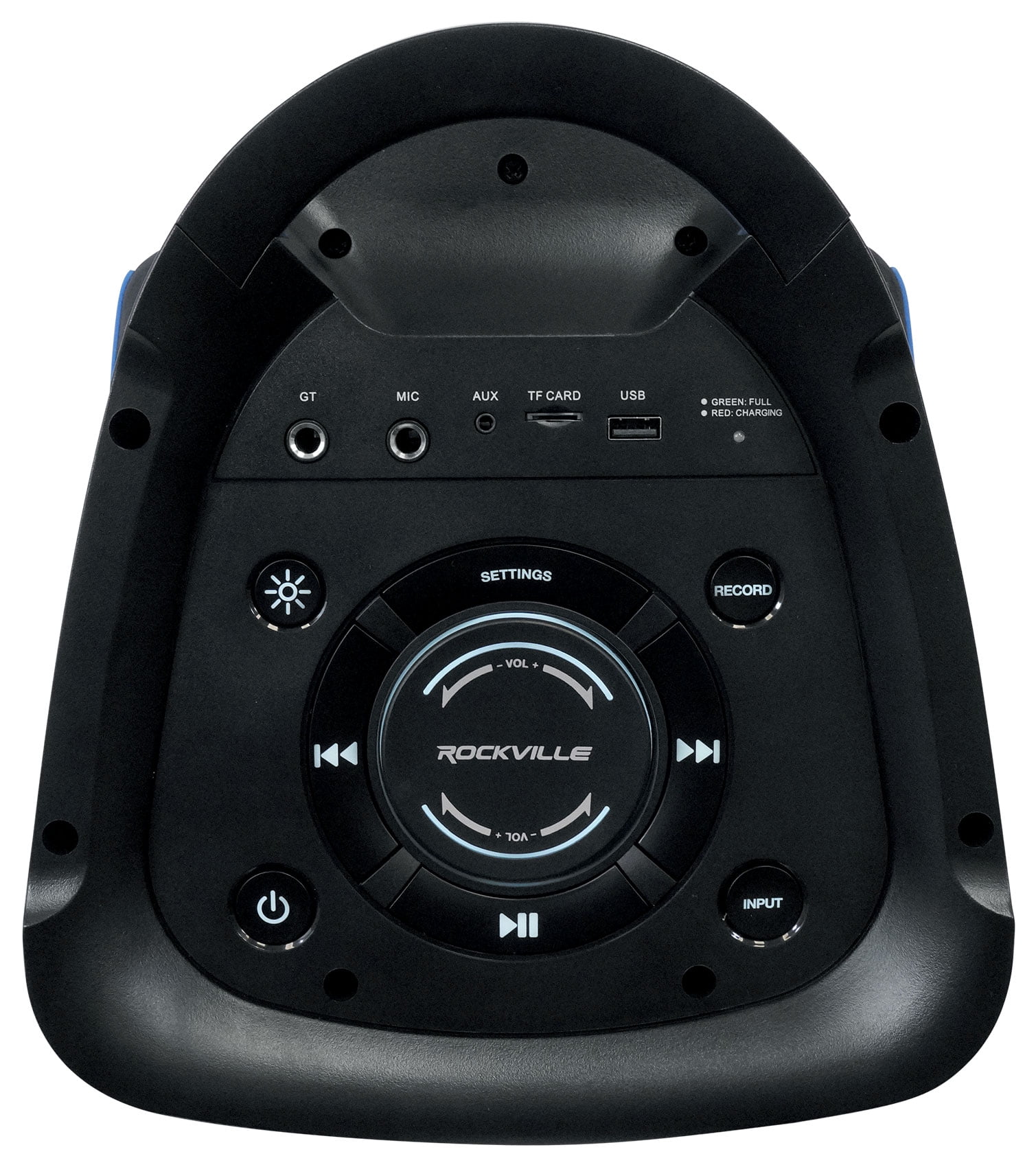 Rockville BASS PARTY 65 1200W Battery Powered LED Bluetooth Speaker Mic Input