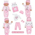 thumbnail image 6 of AmaMary  5 pcs 18 inch Doll Outfit, Pink Kitty Cozy Cotton Plush Fall Winter Clothes for Girls – Jacket, Pants, Long Sleeve, Hat, Socks – Holiday Gift, 6 of 6