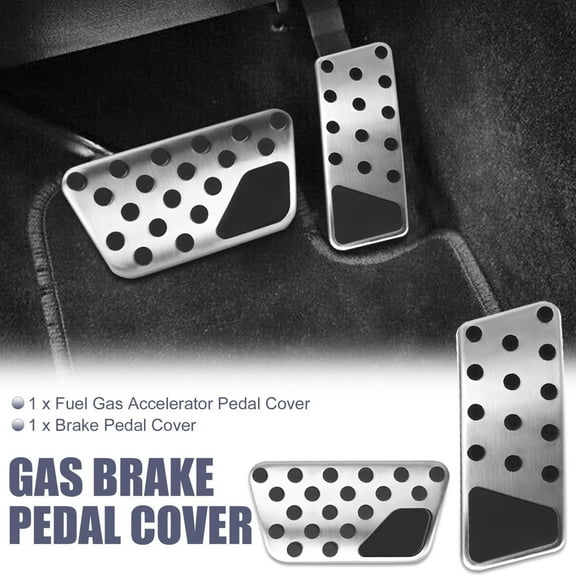 HMCYCI Steel Foot Brake Gas Pedal Cover Set For 2007-2017 Jeep Wrangler JK Accessories