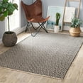 thumbnail image 2 of Zipper Black/Ivory Handwoven Cotton Rug, 4' x 6', 2 of 6