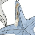 thumbnail image 4 of DecMode Blue Wooden Distressed Layered Starfish Wall Decor with Hanging Rope and Decorative Shell Accents, 4 of 10