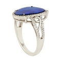 thumbnail image 3 of Opal Doublet & Diamond Cocktail Ring Solid 18k White Gold Women Jewelry Gift, 3 of 3