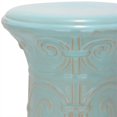thumbnail image 2 of Safavieh Imperial Scroll Ceramic Garden Stool in Light Aqua, 2 of 2