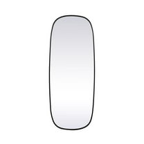 24 x 60 in. Metal Frame Oval Mirror, Black