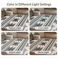 thumbnail image 7 of ODIKA 9'x12' Washable Area Rug Under Bold Door Stripes Boho Layering Striped Border Doormat for Master Suite, California King, Bed, Non-Shedding, Easy Care, 7 of 7