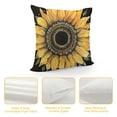 thumbnail image 4 of Orinice Sunflower Graphic Decorative Cotton Linen Pillow Cover for Home Couch Living Room Bed Sofa 18x18in, 4 of 5