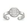 White Sterling Silver Ring Band Massachusetts Women's NHL Boston Bruins, Size 5