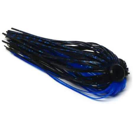 Harmony Fishing Quick Change Modular Umbrella Skirts for Fishing Jigs Spinnerbaits Buzzbaits Lures Baits 10 Pack Black/Blue
