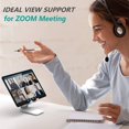 thumbnail image 4 of Phone Stand, Height Angle Adjustable Desktop Tablet Stand Foldable Universal Phone Holder Compatible with iPhone iPad and All 4-10inch Devices Black (White), 4 of 7