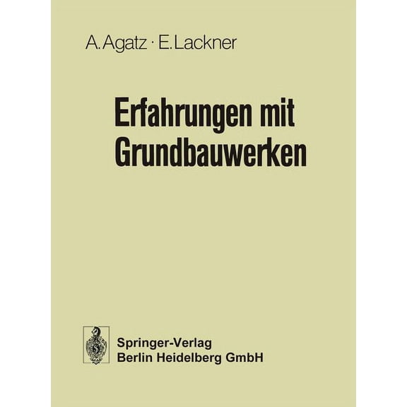 Erfahrungen Mit Grundbauwerken, (Paperback)