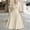 Beige, variant on Formal Dress for Women Solid Color Lapel Long Sleeve Pleated Waist Defining Elegant Evening Gown Flattering Holiday Dresses with Pockets
