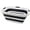 White/Black, variant on SAMMART Collapsible Plastic 3 handled Rectangular Laundry Basket - Foldable Pop Up Storage Container/Organizer - Portable Washing Tub - Space Saving Hamper/Basket