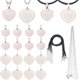 thumbnail image 1 of 28 Pcs Natural Rose Quartz Heart Pendant Necklaces Making Kit Natural Stone Charms Beads Pendants with 8 Pcs Imitation Leather Cord 4 Pcs Cable Chains Neckalces for Jewelry Necklace Making, 1 of 5