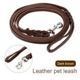 thumbnail image 2 of Pets Dog Training Leash Durable Leather Long Braided Walking Dog Lead Leash, 2 of 10