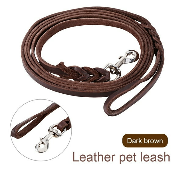 <p>Pets Dog Leash Leather Leash Dog Walking Leash Walking Leash Pets Dog Training Leash Durable Leather Long Braided Walking Dog Leash</p>