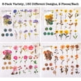 thumbnail image 7 of Yoksas Pressed Flower Wax Seal Stickers，320 Pieces Transparent Dried Flowers Resin Floral Botanical Stickers for Scrapbook Supplies Junk Bullet Journal Planner Laptops, 7 of 7