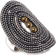 925 Sterling Silver Designer Finger Ring for Women Men, Contemporary Modern Gothic Tribal Boho Style Unique Fashion Handmade Party Gift Ring Jewelry By Balinese Artisans