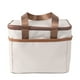 thumbnail image 2 of Bolsa de Picnic Aislada de Tela Oxford con Forro de Aluminio, Tote Impermeable y Antifugas para Almuerzo, Bolso de Mano Beige de Gran Capacidad 24x16x16cm, 2 of 8