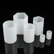 6Pcs Silicone Candle Moulds, Cylindrical Hexagonal Candle Moulds for DIY Aromatherapy Candles, Handmade Soaps, Craft Ornaments