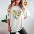 thumbnail image 4 of gbyLJF Short Sleeve Tunic Tops for Women Cute Printed Crew Neck T Shirt Loose Outdoor Casual Summer Tee White S, 4 of 7