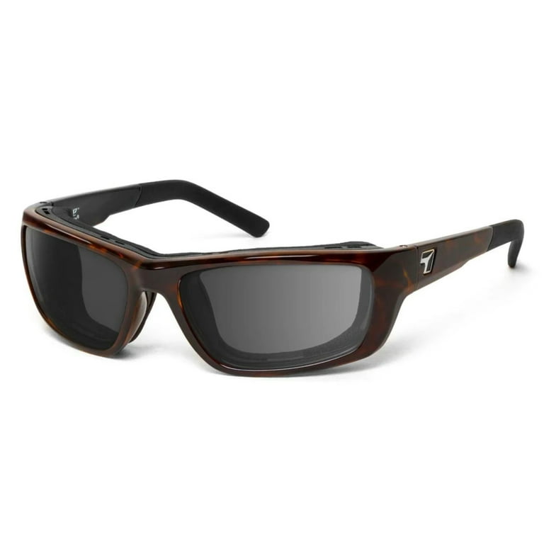 7eye by Panoptx VENTUS Wind Blocking Padded Foam Motorcycle Riding Sunglasses 100 UVA UVB Dark Tortoise Frame SharpView Extra Dark Gray Lenses Walmart