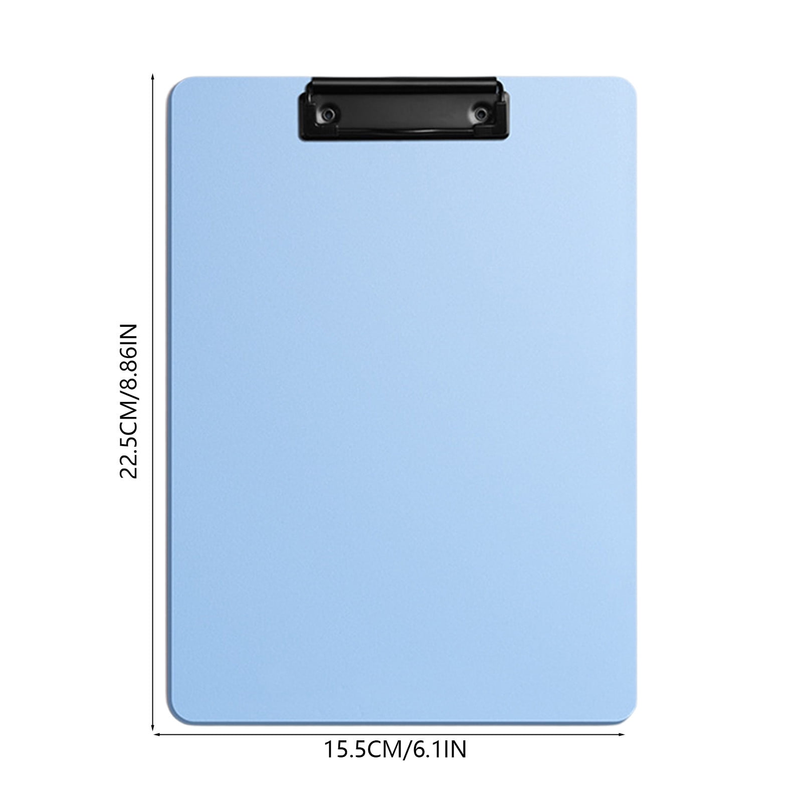Djiypn Plastic Clipboard, Clip Boards for A5 Letter Size,Holds 100 Sheets 8.5x11 Inch Papers, 1 Pack Clipboards Folder for Office Supplies, Light Blue