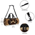 thumbnail image 5 of Paw Print DuffleBag 17.7" with Shoe Bag, Sports Bag, Soccer Bag, Luggage Bag - Zipper Pocket, Large Capacity, 5 of 6