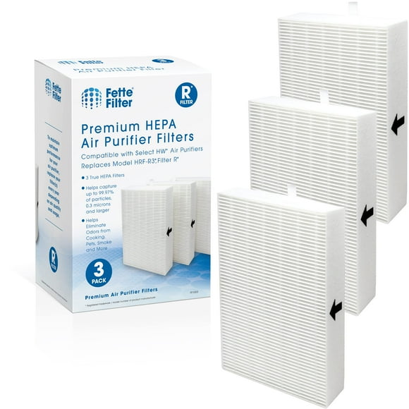 Fette Filter - 6 Pack of PremiumTrue HEPA Filters Compatible with Honeywell Filter R for Air Purifier Series HPA090, HPA100, HPA200, HPA250 & HPA300 Compatible with Filter R HRF-R3 HRF-R2 HRF-R1