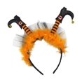 thumbnail image 2 of Diadema de Halloween con decoración de pies de , accesorio para disfraz, cómoda de llevar, elegante, versátil, color brillante para decoración Naranja Yinane Sombreros de Halloween, 2 of 8